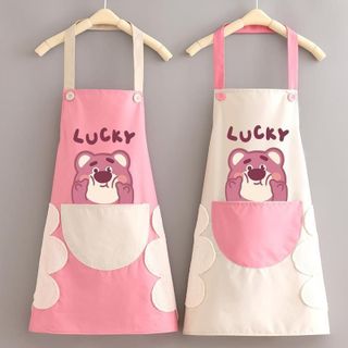 Tạp Dề Nấu Ăn Nhà Bếp Hình Gấu Dâu Chống Thấm Nước Xinh Xắn A1544