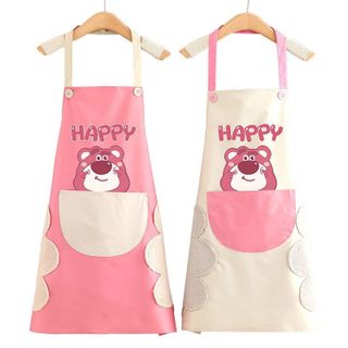 Tạp Dề Nấu Ăn Nhà Bếp Hình Gấu Dâu Chống Thấm Nước Xinh Xắn A1544