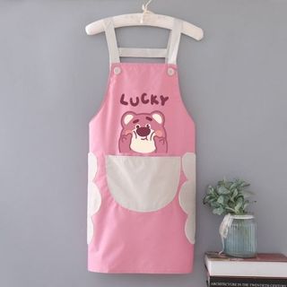 Tạp Dề Nấu Ăn Nhà Bếp Hình Gấu Dâu Chống Thấm Nước Xinh Xắn A1544