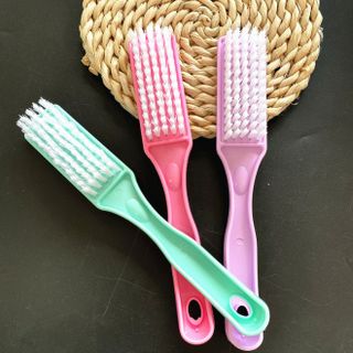 Bàn chải đánh giày cán cong lớn cán dài Bàn chải đánh giày lông trắng đa năng A1611