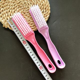 Bàn chải đánh giày cán cong lớn cán dài Bàn chải đánh giày lông trắng đa năng A1611