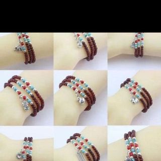 Vòng chuỗi đeo tay nam nữ mẫu mới 3 tầng chỉ 15k nha