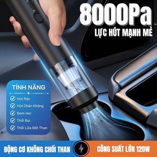 Máy Hút Bụi Cầm Tay TEKYOMI EG-121 – Công Suất 120W, Lực Hút 8000Pa