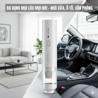 Máy Hút Bụi Cầm Tay TEKYOMI EG-121 – Công Suất 120W, Lực Hút 8000Pa