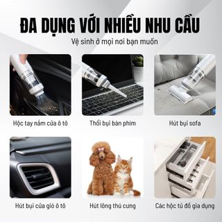 Máy Hút Bụi Cầm Tay TEKYOMI EG-121 – Công Suất 120W, Lực Hút 8000Pa