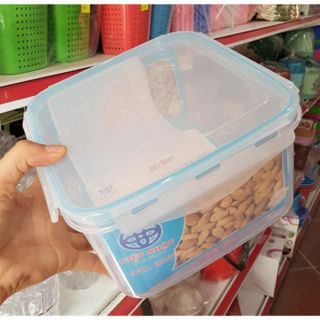 Bộ 3 Hộp Đựng Thực Phẩm Hình Vuông Việt Nhật, Hộp Nhựa Đựng Thức Ăn Bỏ Tủ lạnh ( 6537) A1662