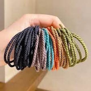 Hộp 100 Chun Cột Tóc Cao Su Co Giãn Nhiều Màu Phong Cách Hàn Quốc A1551