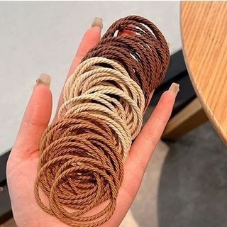 Hộp 100 Chun Cột Tóc Cao Su Co Giãn Nhiều Màu Phong Cách Hàn Quốc A1551