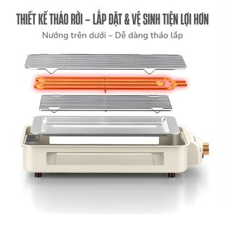 Bếp Nướng Điện Không Khói 2 Tầng Tekyomi DKS-321 – Công Suất 1500W
