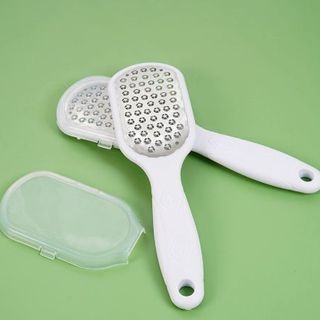 Dụng cụ mài gót chân inox tay cầm dài chà gót chân loại bỏ tế bào chết da khô nứt nẻ mềm mại A1753