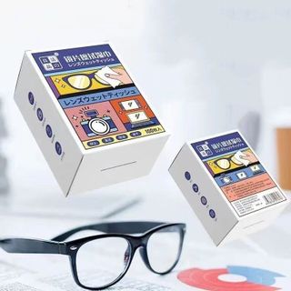 Hộp 100 Khăn Lau Kính Nano Chống Bám hơi nước Lau Kính Mắt, Vệ Sinh Camera Màn hình A2313