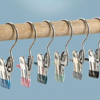 Móc Kẹp Đơn Treo Quần Áo, Mũ, Nón ,Tất, Vớ Bằng Inox Bọc Nhựa PVC Chắc Chắn Tiện Ích, Đa Năng A2533