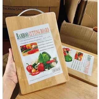 Thớt Gỗ Tre Hình Chữ Nhật Bền Đẹp Gỗ Dày Kháng Khuẩn Chống Ẩm Mốc A2734