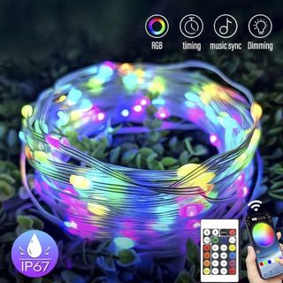 DÂY ĐÈN LED ĐỔI MÀU RGB NGỌC TRAI 66 BÓNG 10M