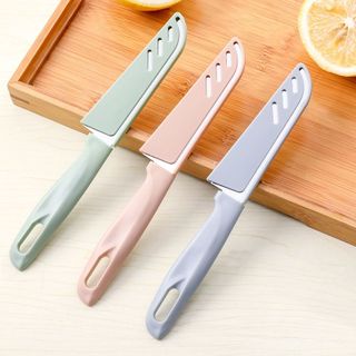 Dao Gọt Trái Cây Có Nắp Đậy An Toàn Sắc Bén Chất Liệu inox Tiện Lợi Mang Theo Du Lịch Dã Ngoại A2314