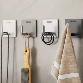 Cái Móc Treo Inox 304 Dán Tường Siêu Dính Chịu Lực Treo Đồ A2131