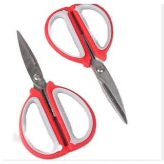 Kéo Inox Nhà Bếp Đa Năng Cán Nhựa Cao Cấp Màu Đỏ Siêu Bền A2531