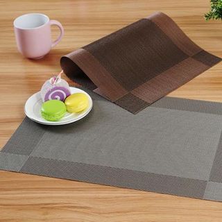 Miếng lót bàn Teslin, phong cách Châu Âu, miếng lót bàn khách sạn bằng PVC, chống trượt, cách nhiệt, dễ giặt, nhanh khô A2843