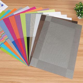 Miếng lót bàn Teslin, phong cách Châu Âu, miếng lót bàn khách sạn bằng PVC, chống trượt, cách nhiệt, dễ giặt, nhanh khô A2843