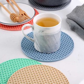 Đế Lót Nồi Silicon Cách Nhiệt Chống Trượt Hình Tổ Ong A2214