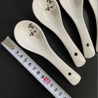 Thìa gốm sứ trắng, thìa Jiahe Huazhiyun, thìa sứ ăn súp nhỏ, thìa cà phê A2311