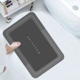 Thảm Lau Chân SiLicon 40x60CM  Hình Chữ Nhật Siêu Thấm Hút Thảm chống Trượt Cao Cấp A3661