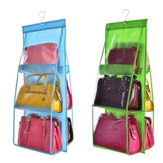 Túi Treo Giỏ Xách Nam Nữ 6 Ô Chống Bụi Treo Túi Xách Mini Cao Cấp A3951
