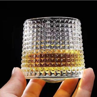 Cốc Thủy Tinh, Ly Thủy Tinh Kim Cương Đế Xoay 360 Độ chịu nhiệt 160ml A4612