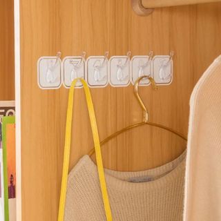 Bộ 6 Móc Dán Tường Keo Acrylic Cao Cấp Mẫu Mới A3824