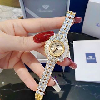 ĐỒNG HỒ NỮ CHÍNH HÃNG FUNMEI F2054 ĐÍNH SWAROSKI FULLBOX TEM HÃNG