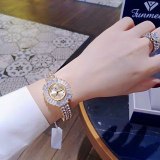 ĐỒNG HỒ NỮ CHÍNH HÃNG FUNMEI F2054 ĐÍNH SWAROSKI FULLBOX TEM HÃNG