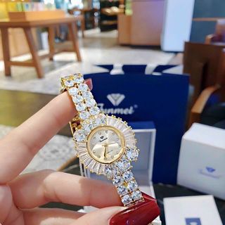 ĐỒNG HỒ NỮ CHÍNH HÃNG FUNMEI F2054 ĐÍNH SWAROSKI FULLBOX TEM HÃNG