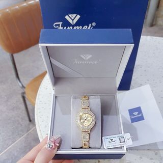 ĐỒNG HỒ NỮ CHÍNH HÃNG FUNMEI F2062 ĐÍNH ĐÁ SWAROSKI FULLBOX TEM HÃNG