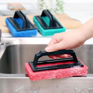 Bàn chải bọt biển vệ sinh bồn rửa nhà bếp có tay cầm Bàn chải bọt biển vệ sinh bồn rửa nhà bếp có tay cầm A3724