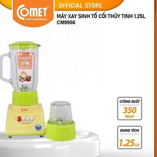 MÁY XAY SINH TỐ 2 CỐI THUỶ TINH COMET CM9986