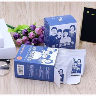 Hộp 100 Khăn Lau Kính Nano Chống Mờ Sương, Vân Tay A4052