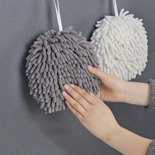 Khăn Lau Tay Nhà Bếp Quả Bông Tròn Lau Tay Siêu Thấm Hút Tốt Sợi San Hô A3843