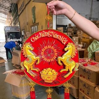 ngựa đôi treo tết