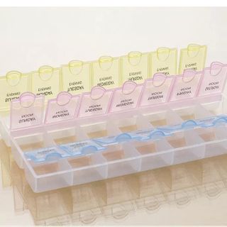 Hộp Đựng Thuốc 21 Ô Chia Thuốc 7 Ngày Trong Suốt Tiện Lợi A3953