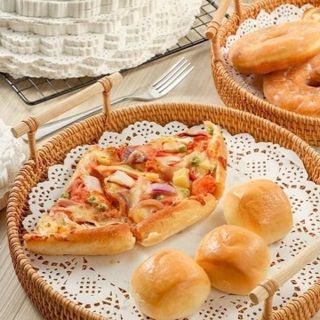 Sét 140 Tờ Giấy Nến 21.5CM Lót Thấm Dầu Ăn Lót Bánh, Giấy Nến Đục Lỗ Thấm Dầu Nỡ Nồi Chiên A4161