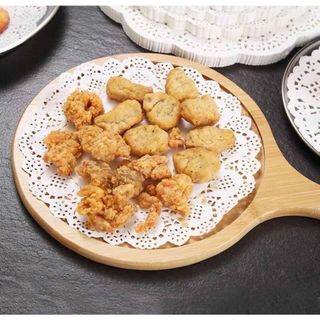 Sét 140 Tờ Giấy Nến 21.5CM Lót Thấm Dầu Ăn Lót Bánh, Giấy Nến Đục Lỗ Thấm Dầu Nỡ Nồi Chiên A4161