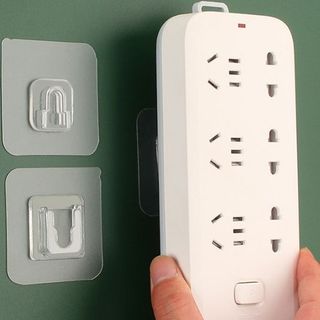 Cặp Khóa bấm dính dày và chắc chắn dán tường treo đồ dùng, giá đỡ ổ cắm điện gắn tường chịu lực A4223