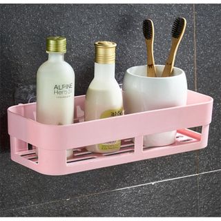 Kệ Nhà Tắm Phòng Bếp Dán Tường Kệ Đựng Mỹ Phẩm Gia Vị Treo Tường Hình Chữ Nhật A4451