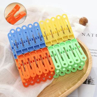 Combo 16 Kẹp quần áo bằng nhựa nhỏ chống gió dùng để kẹp khăn, quần áo, tất, đồ lót và chăn A4141