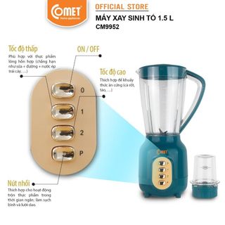 MÁY XAY SINH TỐ 2 CỐI NHỰA COMET CM9952
