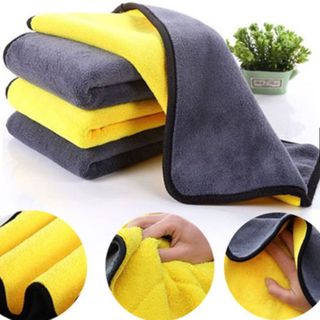 Khăn Lau Đa Năng Màu Vàng Lau Ô Tô Xe Hơi lau bếp lau kính lau tay 2 lớp siêu sạch siêu thấm hút A3844