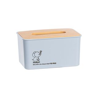 Hộp Đựng Giấy Ăn Để Bàn Nắp Nhựa Giả Gỗ, Hộp Giấy Ăn Hình Chữ Nhật Để Bàn Tiện Dụng Cho Quán Ăn Nhà Hàng (2739) A4162