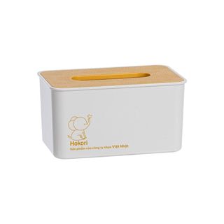 Hộp Đựng Giấy Ăn Để Bàn Nắp Nhựa Giả Gỗ, Hộp Giấy Ăn Hình Chữ Nhật Để Bàn Tiện Dụng Cho Quán Ăn Nhà Hàng (2739) A4162