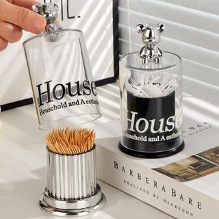 Hộp Đựng Tăm House Trong Suốt Hình Gấu Sang Trọng A3524