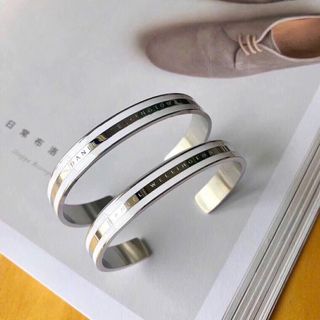 CUFF CAO CẤP NAM VÀ NỮ DANIEL W MÀU BẠC BA SỌC FULLBOX